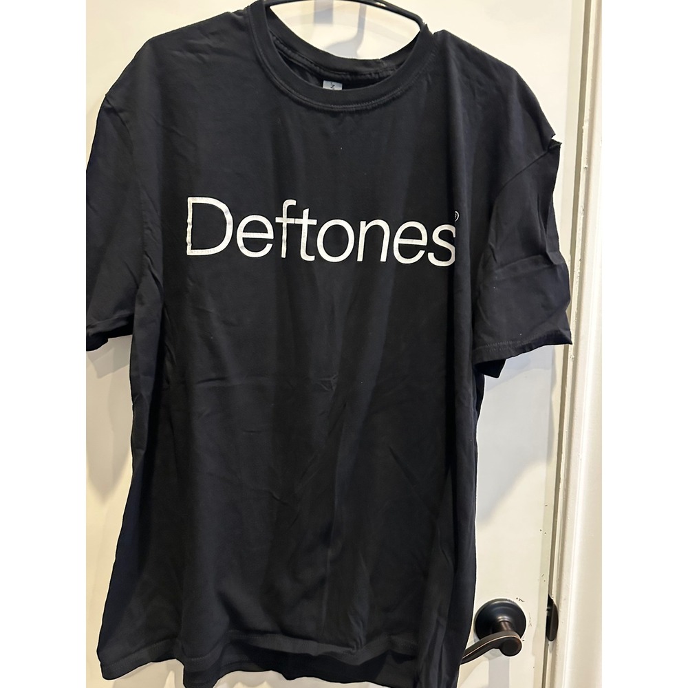 Deftones Band T-Shirt Mens XL Black Short Sleeve Logo Graphic Rock Tee Gildan